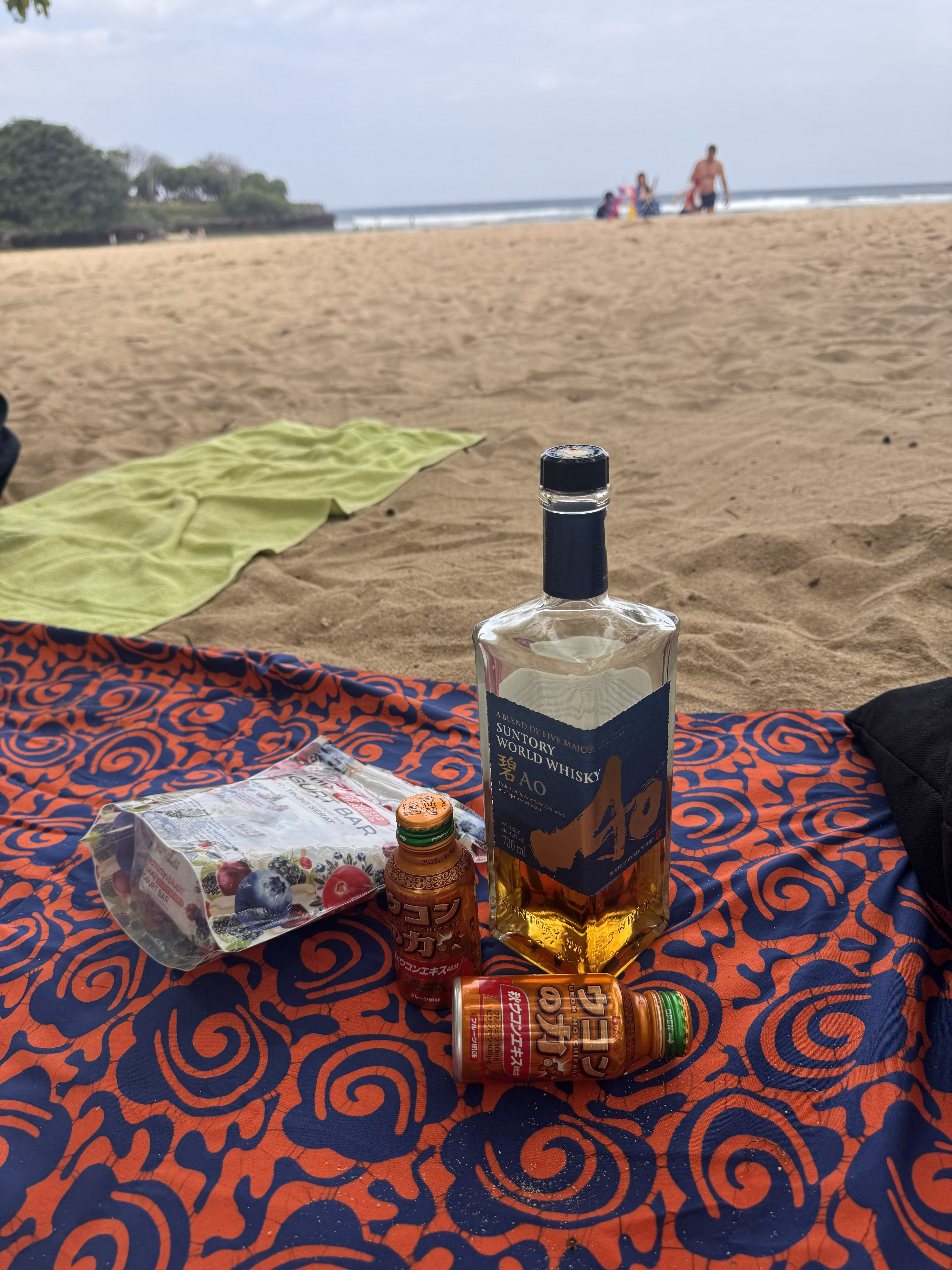 whisky on the beach